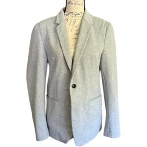 Zara Gray Comfort Jacket Single Button Blazer Size Medium